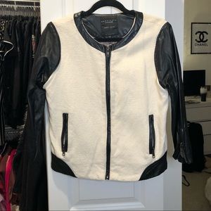 Sanctuary Black and Tan leather jacket